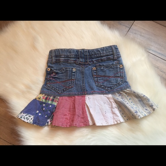Girls BoHo denim mini skirt size 4 - Picture 2 of 6